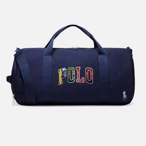 RALPH LAUREN Polo Fragrances Navy Blue Duffle Shoulder Hand Bag